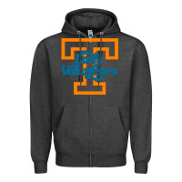 Charcoal Heather tennessee lady volunteers Zipper Hoodie - linhVisuals