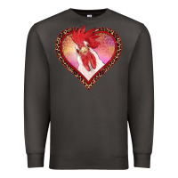 Smoke valentines day rooster with leopard heart Premium Sweatshirt - RanaPortraitStore