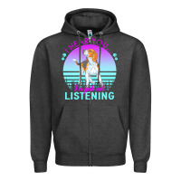 Charcoal Heather beagle t  shirt i hear you i'm just not listening beagle lover t  shir Zipper Hoodie - linhVisuals