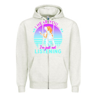 Oatmeal Heather beagle t  shirt i hear you i'm just not listening beagle lover t  shir Zipper Hoodie - linhVisuals