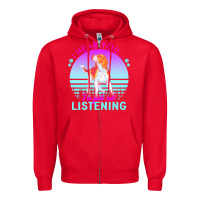 Red beagle t  shirt i hear you i'm just not listening beagle lover t  shir Zipper Hoodie - linhVisuals