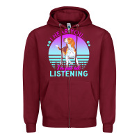 Burgundy beagle t  shirt i hear you i'm just not listening beagle lover t  shir Zipper Hoodie - linhVisuals