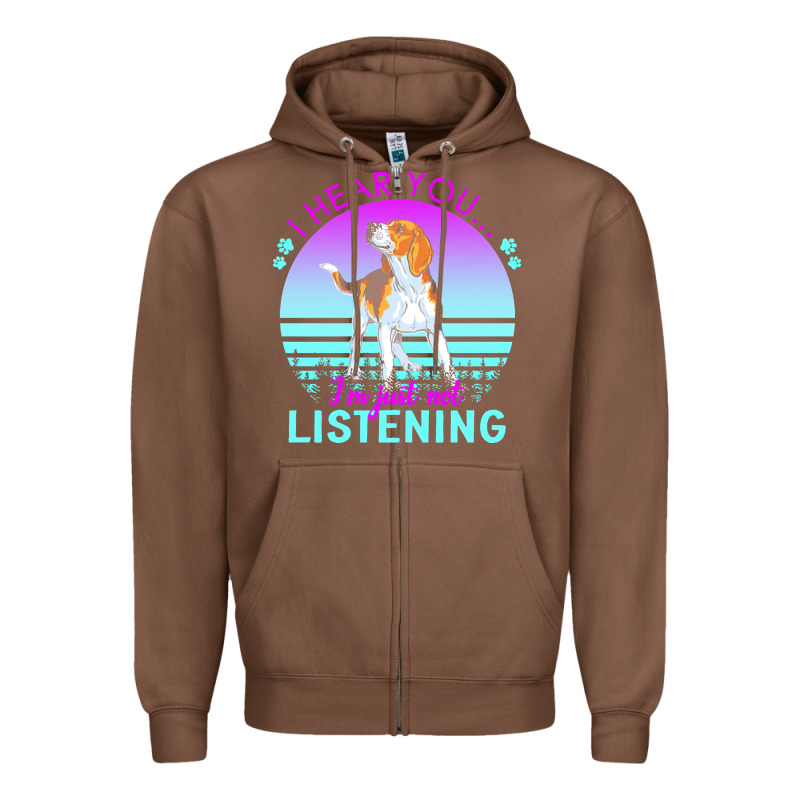 Beagle T  Shirt I Hear You I'm Just Not Listening Beagle Lover T  Shir Zipper Hoodie by linhVisuals | Teevron