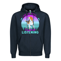 Navy beagle t  shirt i hear you i'm just not listening beagle lover t  shir Zipper Hoodie - linhVisuals