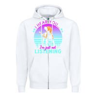 White beagle t  shirt i hear you i'm just not listening beagle lover t  shir Zipper Hoodie - linhVisuals