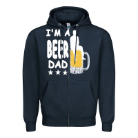 Navy beer t  shirt beer t  shirt Zipper Hoodie - linhVisuals