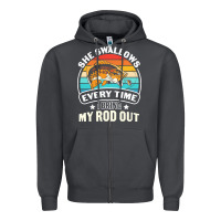 Smoke she swallows every time i bring my rod t  shirt she swallows every tim Zipper Hoodie - linhVisuals