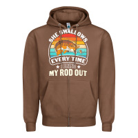 Chestnut she swallows every time i bring my rod t  shirt she swallows every tim Zipper Hoodie - linhVisuals