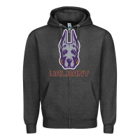 Charcoal Heather Ualbany Great Danes Zipper Hoodie - linhVisuals