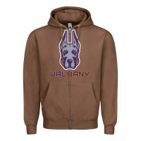 Chestnut Ualbany Great Danes Zipper Hoodie - linhVisuals