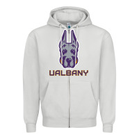 Dove Grey Ualbany Great Danes Zipper Hoodie - linhVisuals
