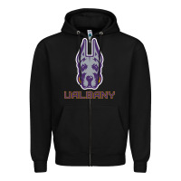 Black Ualbany Great Danes Zipper Hoodie - linhVisuals