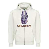Oatmeal Heather Ualbany Great Danes Zipper Hoodie - linhVisuals