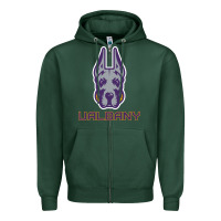 Sports Green Ualbany Great Danes Zipper Hoodie - linhVisuals