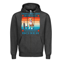 Charcoal Heather boxer t  shirt a woman cannot survive on wine alone she also needs box Zipper Hoodie - linhVisuals
