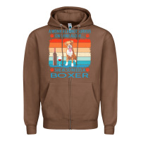 Chestnut boxer t  shirt a woman cannot survive on wine alone she also needs box Zipper Hoodie - linhVisuals