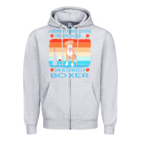 Heather Grey boxer t  shirt a woman cannot survive on wine alone she also needs box Zipper Hoodie - linhVisuals