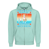 Seafoam boxer t  shirt a woman cannot survive on wine alone she also needs box Zipper Hoodie - linhVisuals