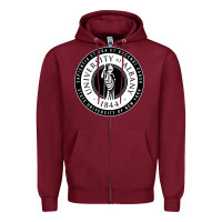 Burgundy University Albany Suny Zipper Hoodie - linhVisuals