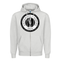 Dove Grey University Albany Suny Zipper Hoodie - linhVisuals