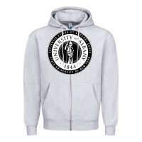 Heather Grey University Albany Suny Zipper Hoodie - linhVisuals
