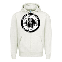 Oatmeal Heather University Albany Suny Zipper Hoodie - linhVisuals