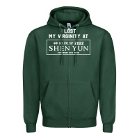 Sports Green i lost my virginity at shen yun 2022   t shirt Zipper Hoodie - linhVisuals