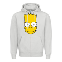 Dove Grey kartun bart simpson mask Zipper Hoodie - linhVisuals