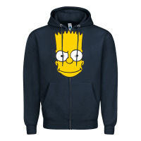 Navy kartun bart simpson mask Zipper Hoodie - linhVisuals