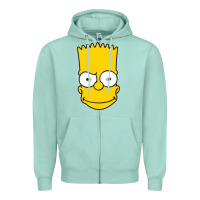 Seafoam kartun bart simpson mask Zipper Hoodie - linhVisuals