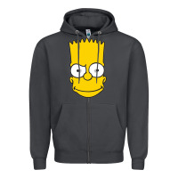 Smoke kartun bart simpson mask Zipper Hoodie - linhVisuals