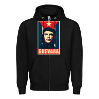 Black guevara Zipper Hoodie - linhVisuals
