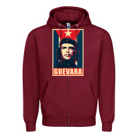 Burgundy guevara Zipper Hoodie - linhVisuals