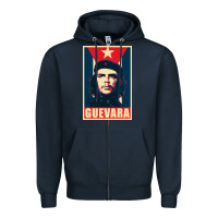 Navy guevara Zipper Hoodie - linhVisuals