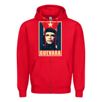 Red guevara Zipper Hoodie - linhVisuals