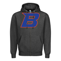 Charcoal Heather new-boise-state Zipper Hoodie - linhVisuals