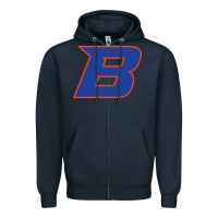 Navy new-boise-state Zipper Hoodie - linhVisuals