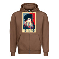 Chestnut leonardo Zipper Hoodie - linhVisuals