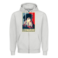 Dove Grey leonardo Zipper Hoodie - linhVisuals