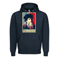 Navy leonardo Zipper Hoodie - linhVisuals