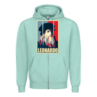 Seafoam leonardo Zipper Hoodie - linhVisuals