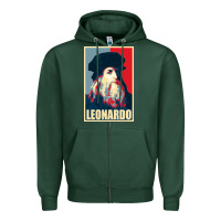Sports Green leonardo Zipper Hoodie - linhVisuals