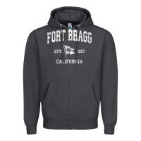 Smoke fort bragg california ca vintage boat anchor flag design tee Zipper Hoodie - linhVisuals