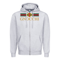 Heather Grey Gnocchi Classic Fashion Parody Pasta Noodles Italian Zipper Hoodie - linhVisuals
