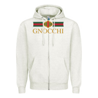 Oatmeal Heather Gnocchi Classic Fashion Parody Pasta Noodles Italian Zipper Hoodie - linhVisuals