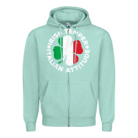 Seafoam irish temper italian attitude t shirt st patrick's day t shirt Zipper Hoodie - linhVisuals