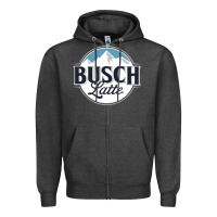 Charcoal Heather BUSCH LATTE COOL Zipper Hoodie - linhVisuals