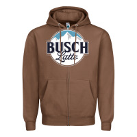 Chestnut BUSCH LATTE COOL Zipper Hoodie - linhVisuals