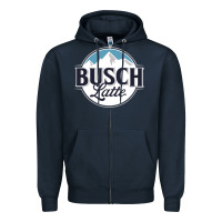 Navy BUSCH LATTE COOL Zipper Hoodie - linhVisuals