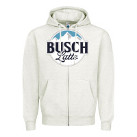 Oatmeal Heather BUSCH LATTE COOL Zipper Hoodie - linhVisuals